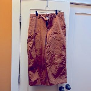 Cropped, wide-leg “fire-hose”pants